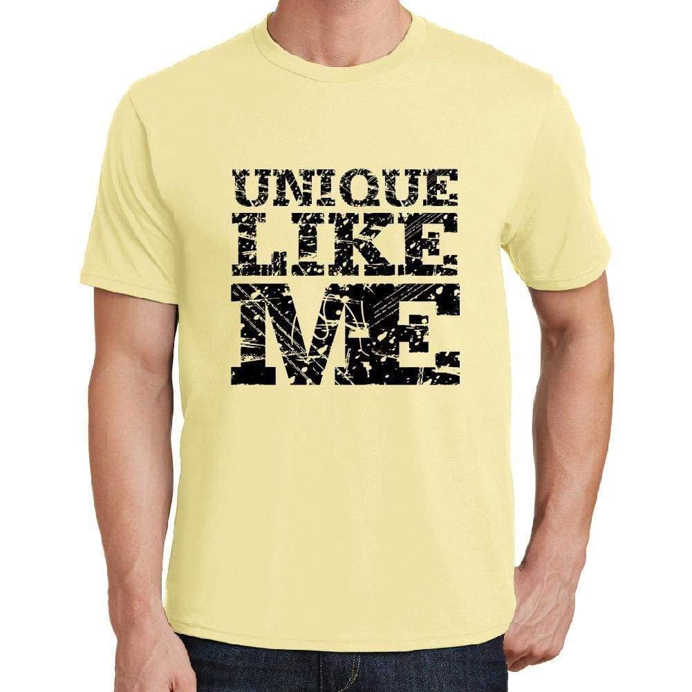 Unique Like Me Yellow Mens Short Sleeve Round Neck T-Shirt 00294 - Yellow / S - Casual