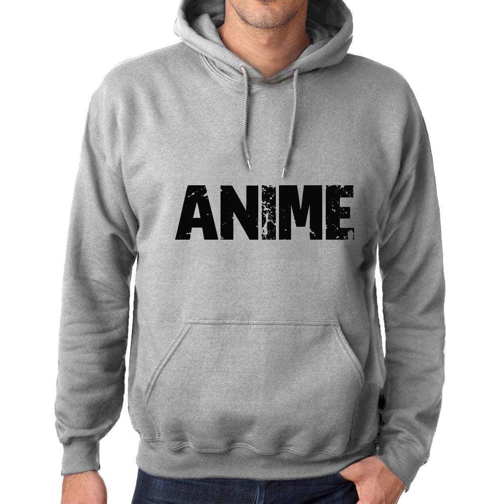 Unisex Printed Graphic Cotton Hoodie Popular Words Anime Grey Marl - Grey Marl / Xs / Cotton - Hoodies