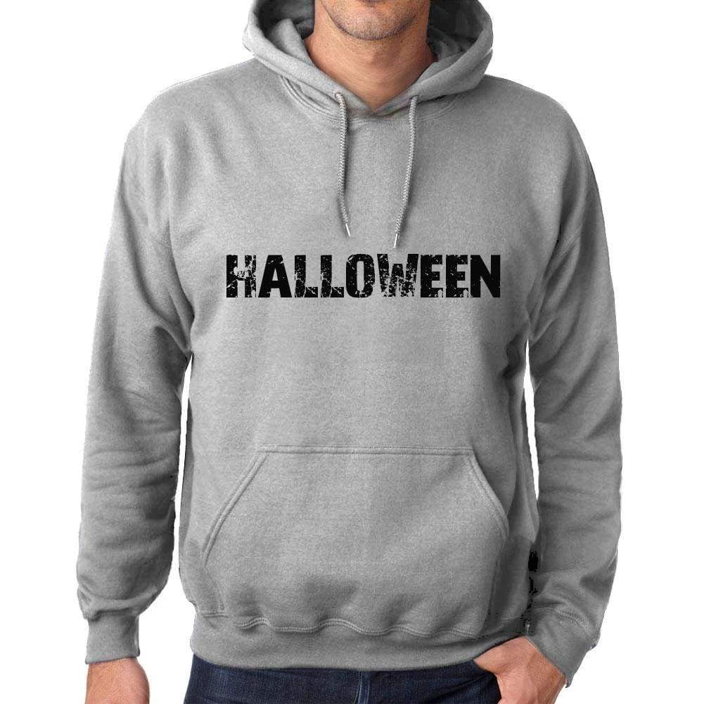 Unisex Printed Graphic Cotton Hoodie Popular Words Halloween Grey Marl - Grey Marl / Xs / Cotton - Hoodies