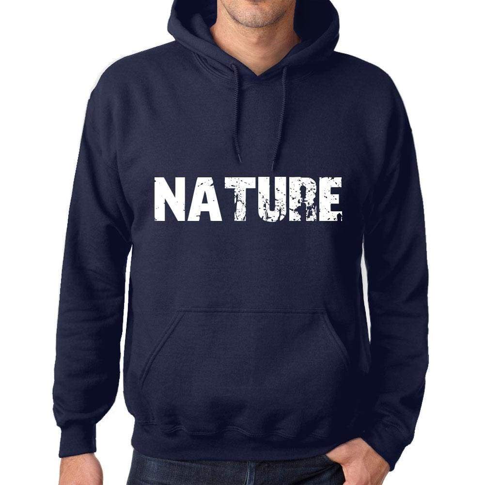 Unisex Printed Graphic Cotton Hoodie Popular Words Nature French Navy - French Navy / Xs / Cotton - Hoodies