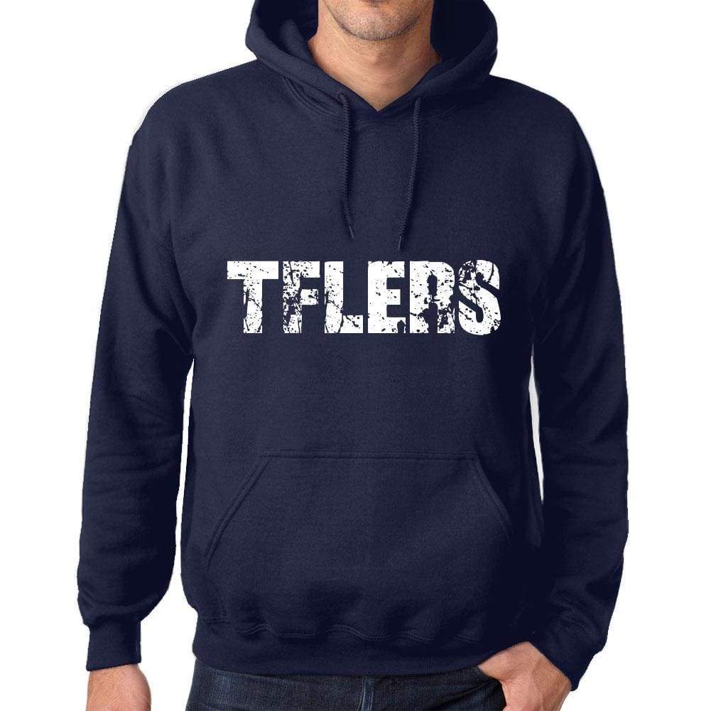 Unisex Printed Graphic Cotton Hoodie Popular Words Tflers French Navy - French Navy / Xs / Cotton - Hoodies