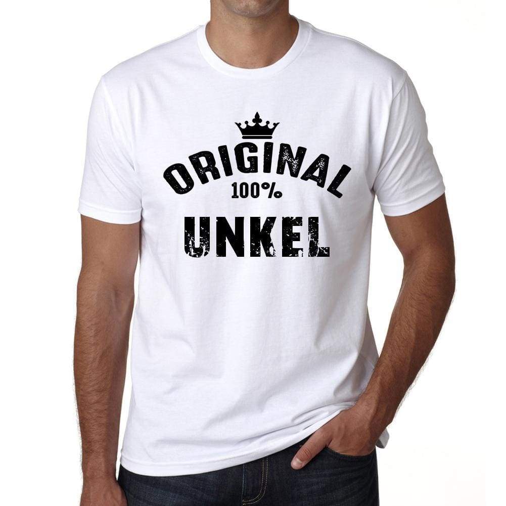 Unkel 100% German City White Mens Short Sleeve Round Neck T-Shirt 00001 - Casual