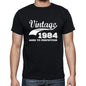 Vintage 1984 Aged To Perfection Black Mens Short Sleeve Round Neck T-Shirt 00100 - Black / S - Casual