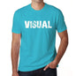 Visual Mens Short Sleeve Round Neck T-Shirt - Blue / S - Casual