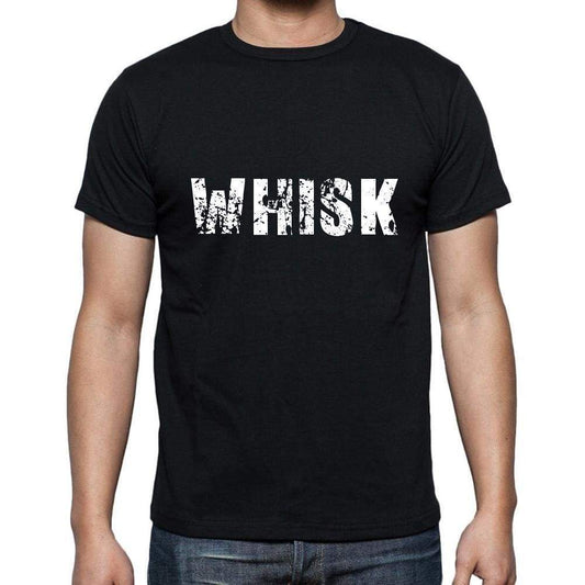 whisk Men's Short Sleeve Round Neck T-shirt , 5 letters Black , word 00006 - Ultrabasic