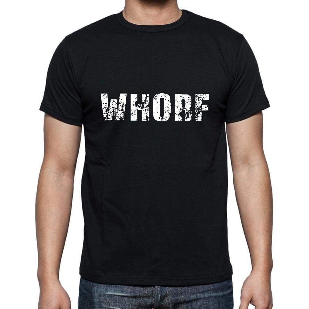 Whorf Mens Short Sleeve Round Neck T-Shirt 5 Letters Black Word 00006 - Casual
