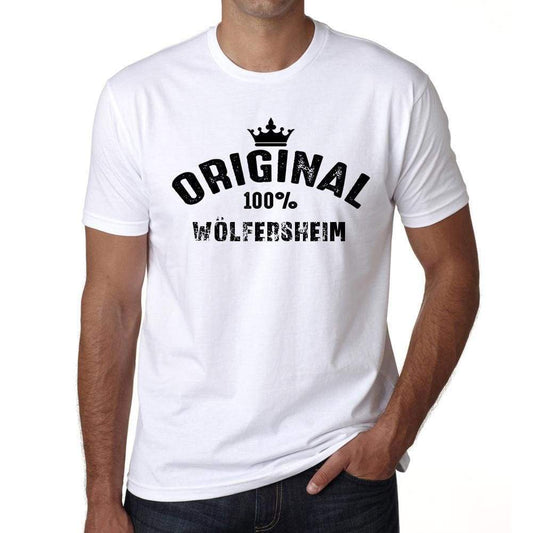 Wölfersheim 100% German City White Mens Short Sleeve Round Neck T-Shirt 00001 - Casual