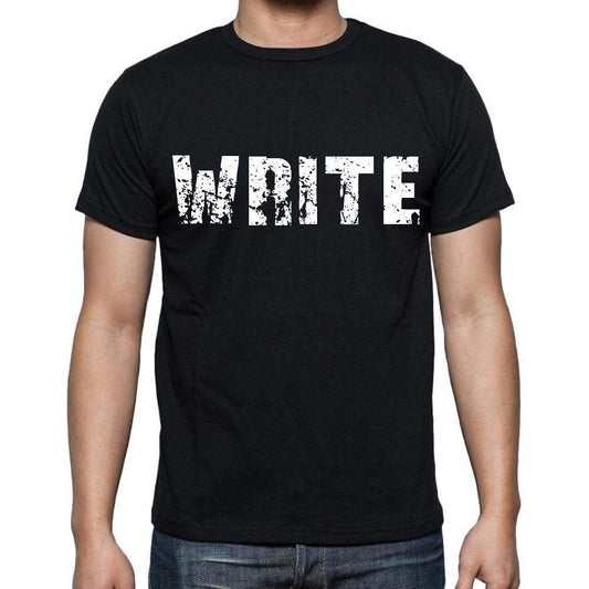 Write White Letters Mens Short Sleeve Round Neck T-Shirt 00007