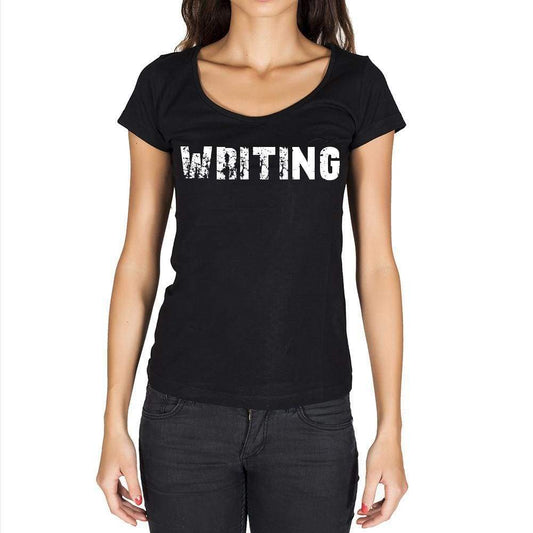 Writing Womens Short Sleeve Round Neck T-Shirt - Casual