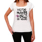 Writing World Goes Arround Womens Short Sleeve Round White T-Shirt 00083 - White / Xs - Casual