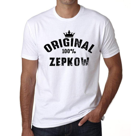 Zepkow 100% German City White Mens Short Sleeve Round Neck T-Shirt 00001 - Casual